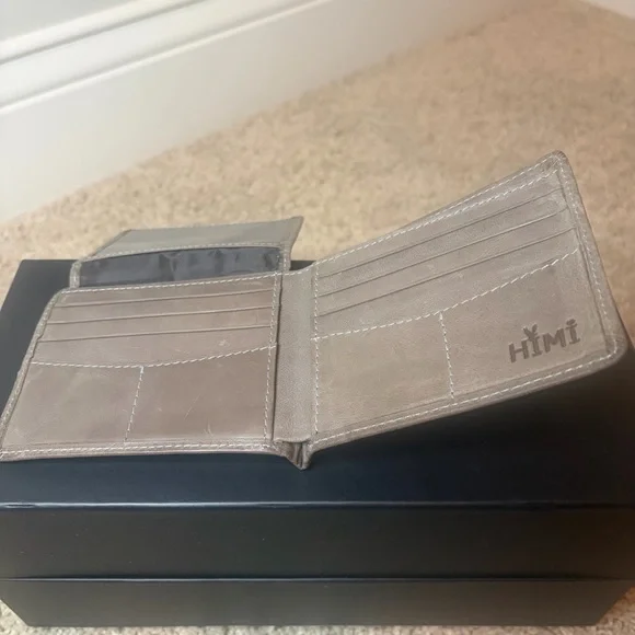 Himi Mens Bifold Leather Wallet Tan - Picture 6 of 9